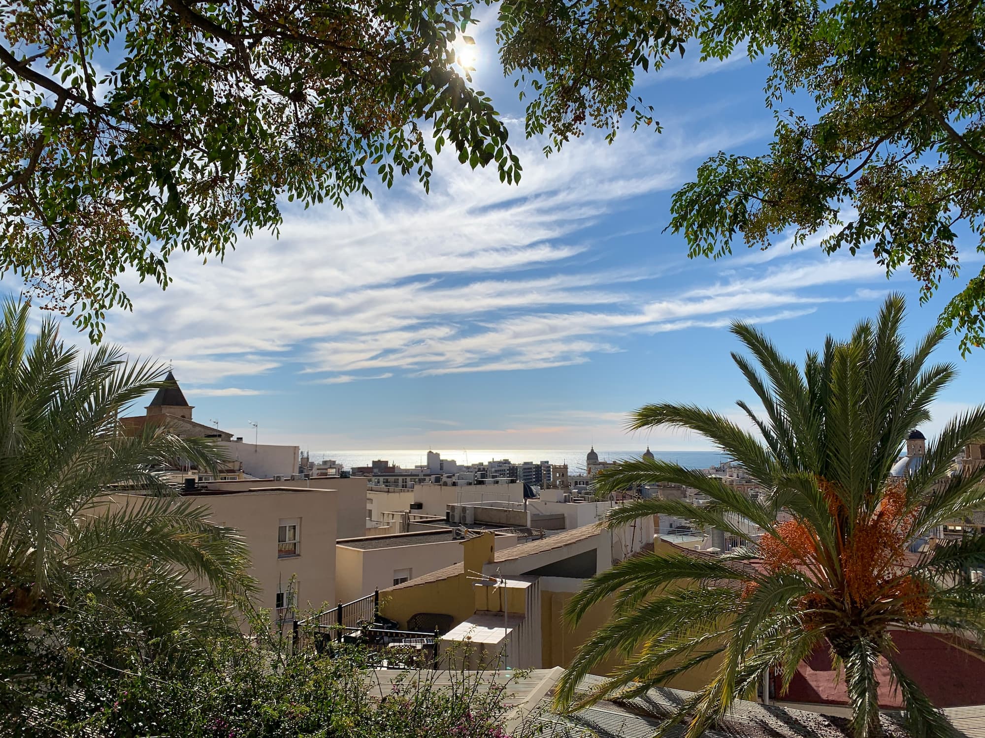 Alicante rooftop providing a view of the sea