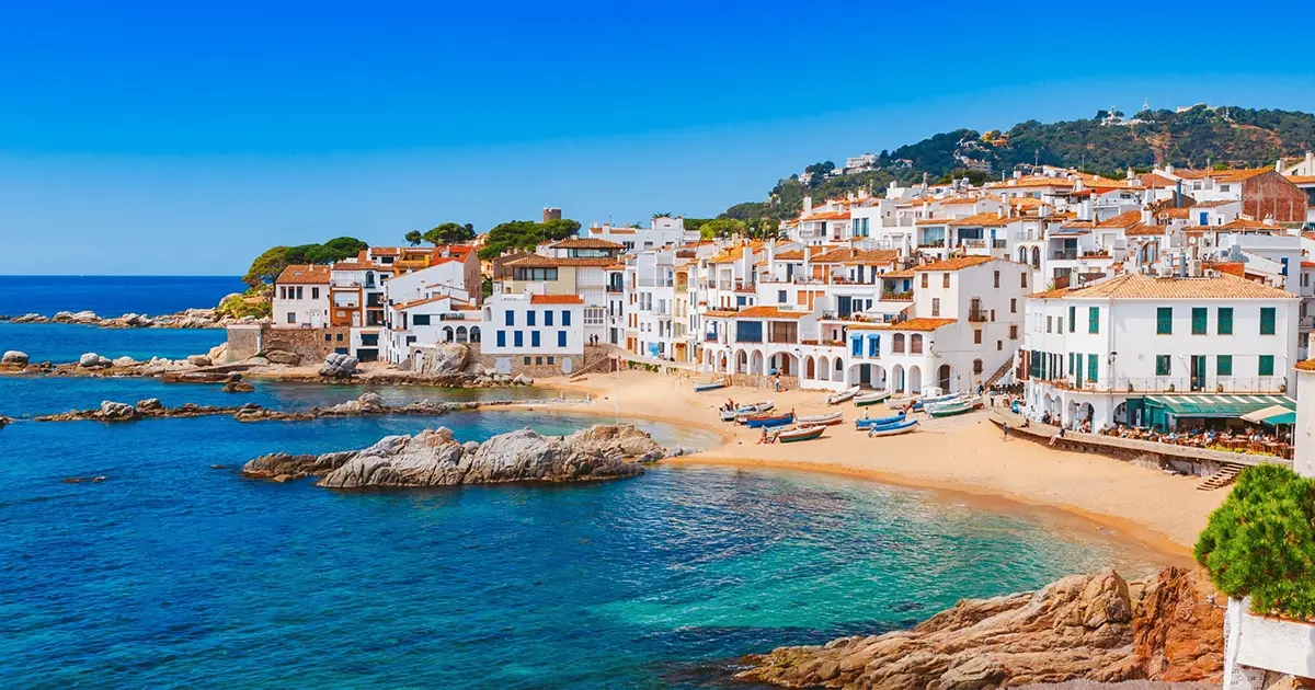 Beach and city in Spain