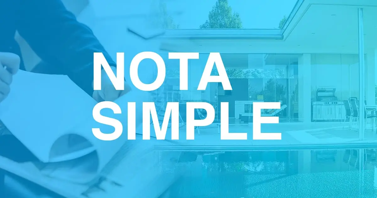 Nota simple registral in Spain