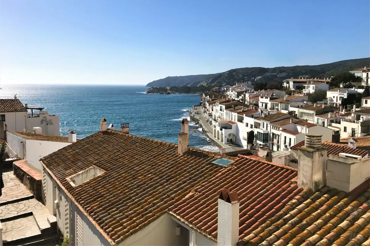 Cadaqués roofs and sea