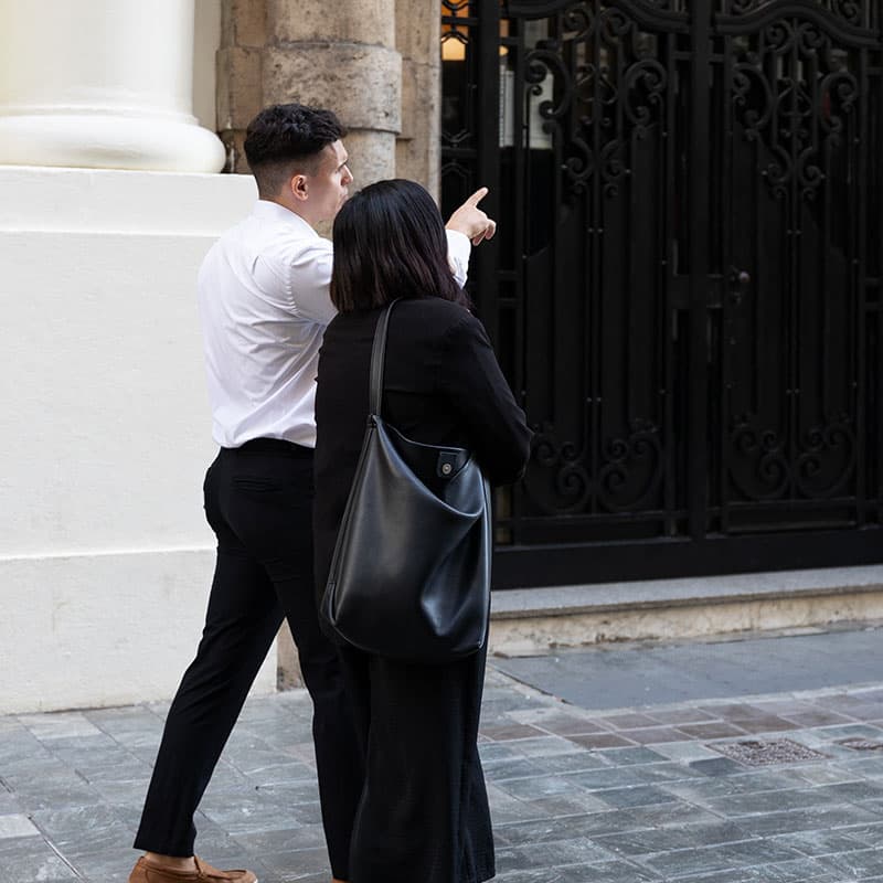 SpainEasy agent visiting a property alone to evaluate it for a client