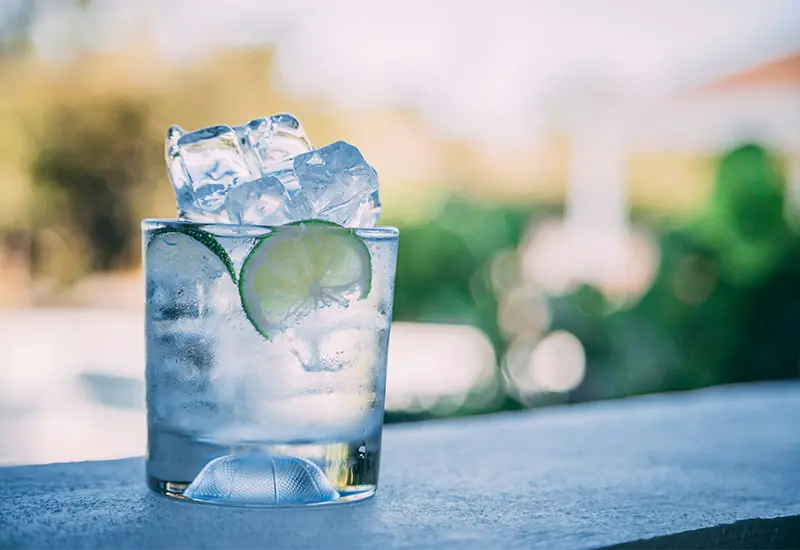 Gin and tonic with ice and lime, a popular cocktail widely enjoyed in Spain